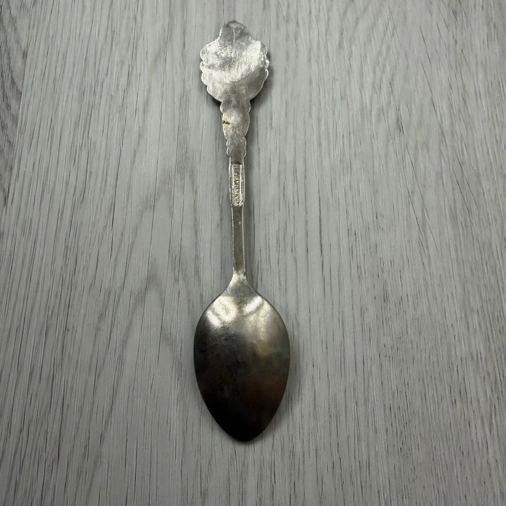 VINTAGE WASHINGTON DC US CAPITOL ENAMEL SILVER PLATE SOUVENIR SPOON
